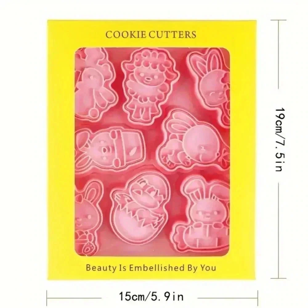 Cookie cutters with stampers, Easter theme